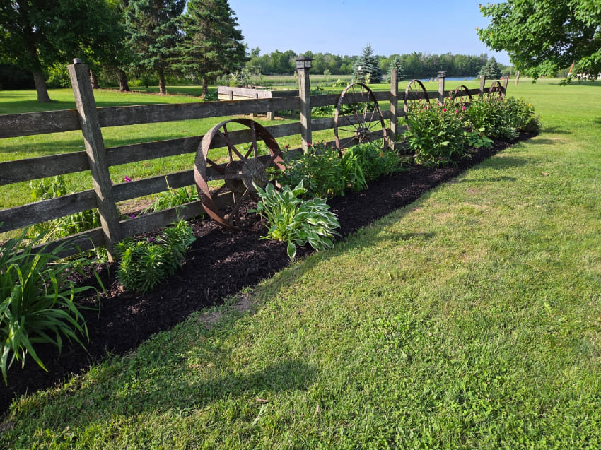 Beautiful pond installation and garden for residential homes in Kemptville